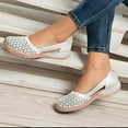 thumbnail image 2 of Casual Mary Jane Ballet Flats Women Hollow Vintage Leather Low Heel Shoes, 2 of 9