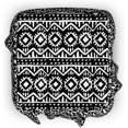 thumbnail image 3 of Abstract Ottoman Cover, Motif in Grunge Art, 2 Piece Slipcover Set with Ruffle Skirt for Square Round Cube Footstool Decorative Home Accent, Standard Size, Charcoal Grey and White, by Ambesonne, 3 of 6