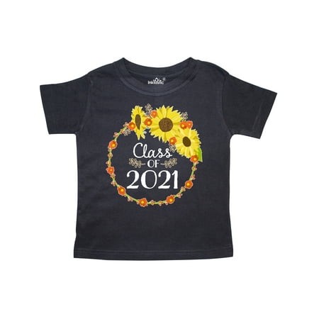 

Inktastic Class of 2021 with Sunflower Wreath Gift Toddler Boy or Toddler Girl T-Shirt