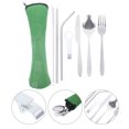thumbnail image 4 of 1 Set of Fork Cutter Spoon Straw Steak Tableware Portable Flatware Kitchen Supplies, 4 of 9