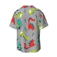 thumbnail image 2 of Disketp Men's Hawaiian Cute Dinosaur Print Shirts Button Down Holiday Beach Shirts-Large, 2 of 7