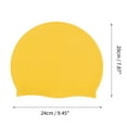 thumbnail image 4 of Gorro de natación sólido de silicona impermeable amarillo de 1 pieza de Bargains Únicos, 4 of 5