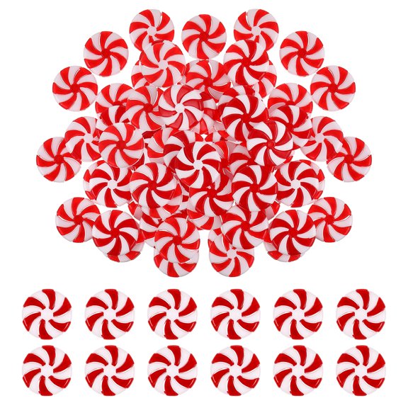 50Pcs Christmas Tree Pendants Multi-Color Acrylic Candy Ornaments for Holiday Decorations
