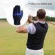 thumbnail image 5 of Wosthever 1 guante de golf para hombre, guante de golf antideslizante, manopla deportiva elástica de microfibra, izquierda, negro rojo, M Type2 NO2, 5 of 6