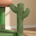 thumbnail image 6 of Yaheetech 42" Height Cactus Cat Tree with Scratching Posts, Basket & Ladder, Green/Brown, 6 of 10