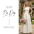 thumbnail image 2 of David’s Bridal, The Edit by DB Studio Women's A-Line Open Back Wedding Dress, Full Length, Satin, 2 of 6