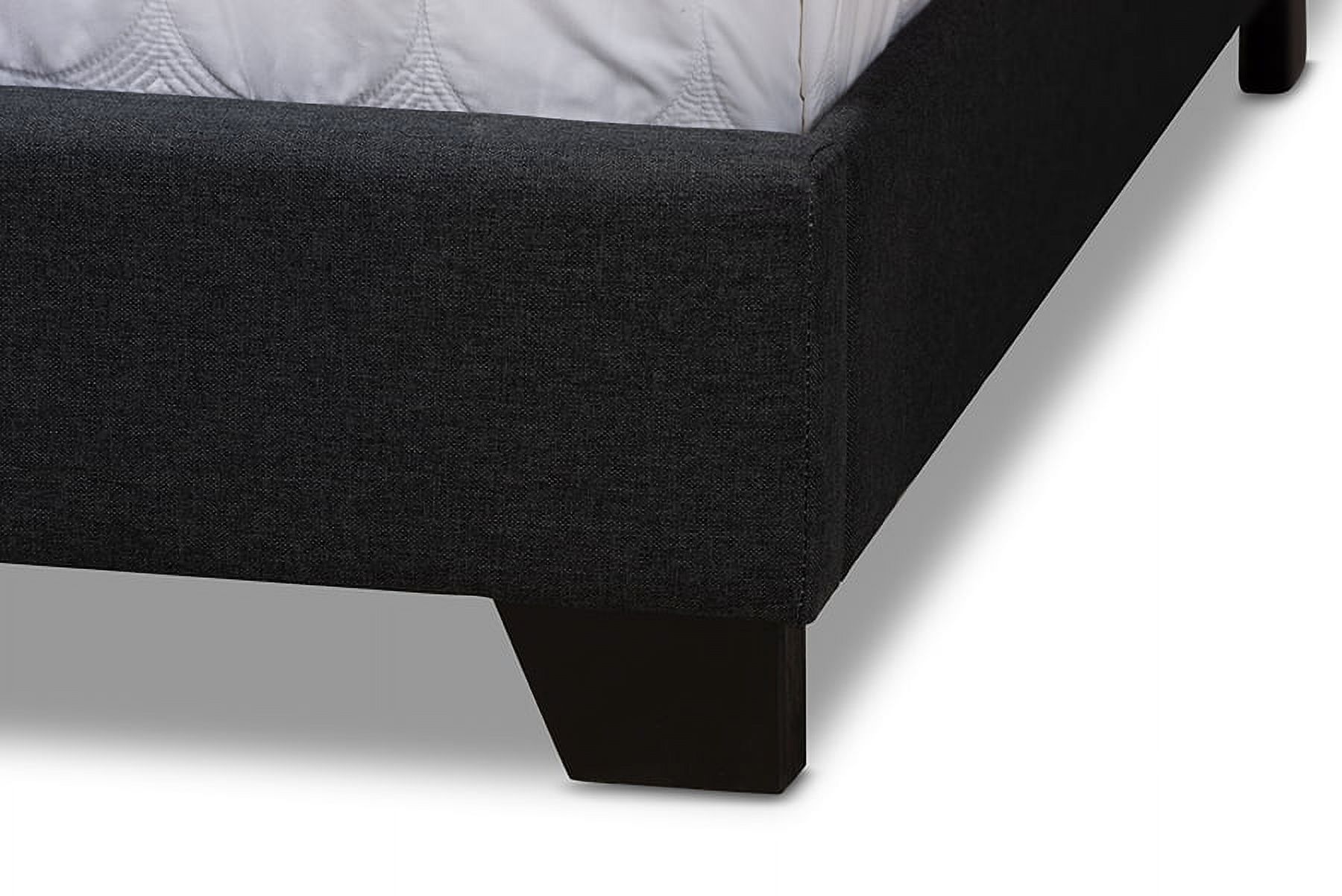 Baxton Studio Aden Modern and Contemporary Charcoal Grey Fabric Upholstered Queen Size Bed - image 5 of 6