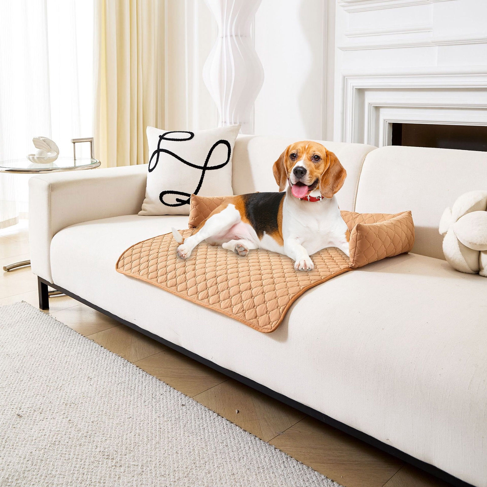 Self-Cooling Dog Mat - 27.5"x27.5" Pet Cooling Pad for Dogs - Waterproof Cooling Bed for Indoor & Outdoor Use - Portable Dog Sofa Mat for Home, Travel, Backyard & Patio