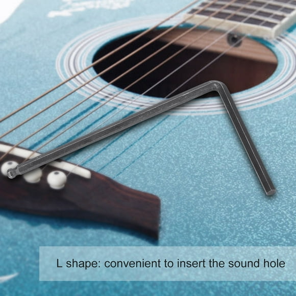 2 PCS Truss Rod Allen Wrench Tool Truss Rod Wrench, Steel L Shape Guitar Neck Adjustment Tool with Groove, Straighten Acoustic Neck