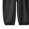 thumbnail image 4 of SGFCWSX Girls Summer Outfits Kids Ribbed Knit Short Sleeve Long Pants 2 Piece Soft Casual Playwear Sets Black Size 1-2 Years, 4 of 6