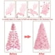thumbnail image 5 of Árbol de Navidad Topeakmart artificial rosa de 2,3 m con soporte, 5 of 9