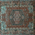 thumbnail image 1 of Ahgly Company Indoor Square Persian Light Blue Traditional Area Rugs, 5' Square, 1 of 4