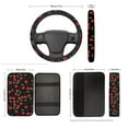 thumbnail image 3 of KUIFORTI Navajo Sunflower Premium Polyester Seat Covers for Cars Brown Cow Spots Front Seats and Rear Bench Covers Safety Belt Pads Car Armrest Cover Steering Wheel Covers Universal Fit,Set of 8, 3 of 5