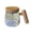 Green, variant on WYanRUI USB Rechargeable Automatic Self Stirring Glass Mug, Wooden Lid Electric Mixing Cup for Coffee Protein Powder Milk Tea Home Office Travel Drinkware