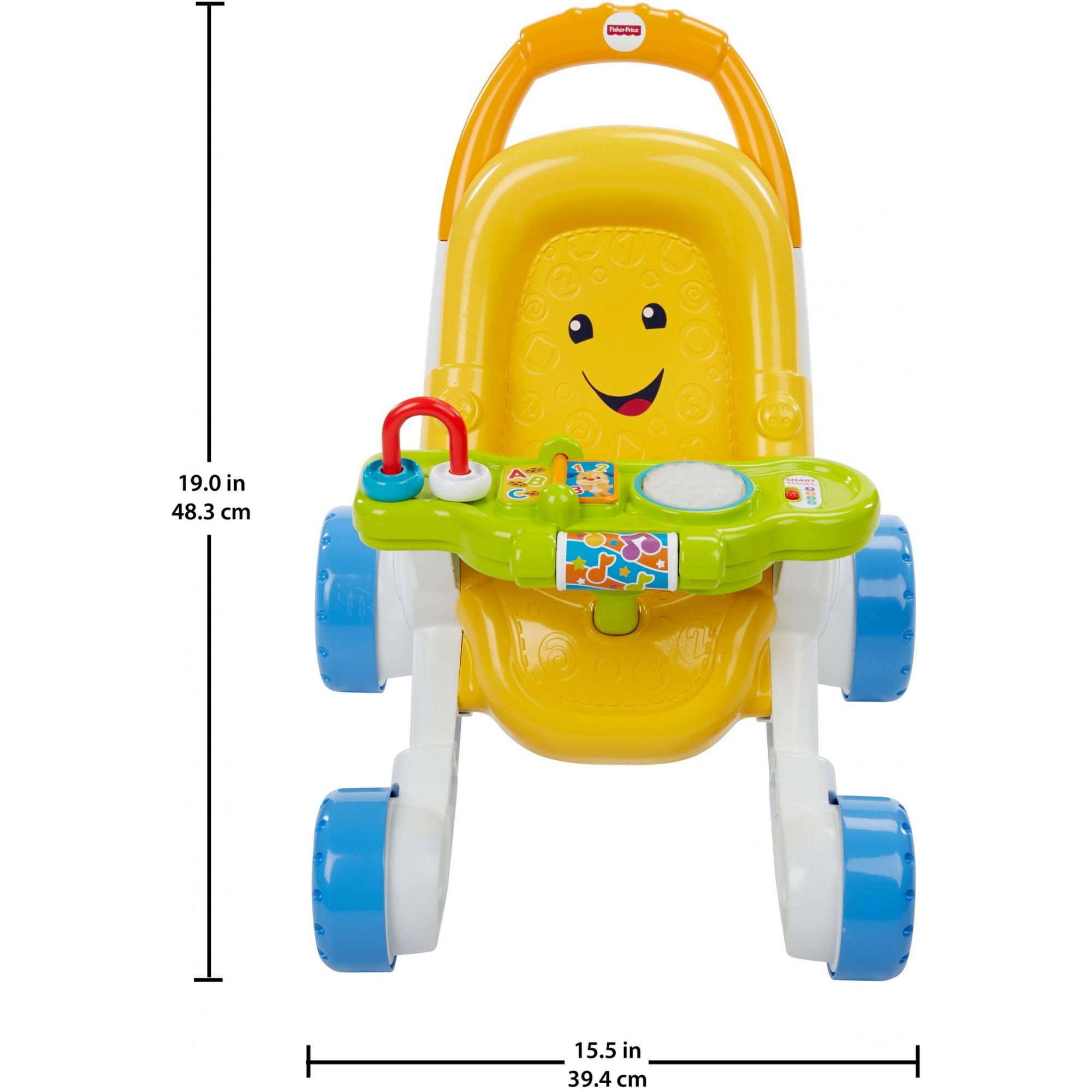 fisher price stroll and learn walker yellow