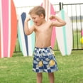 thumbnail image 4 of FORMRS Boys Swim Trunks Quick Dry Mesh Liner Boardshorts Sizes XS-XL, Retro Plaid Lemon, 4 of 7