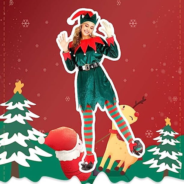 DISFRACES DE DUENDE MUJER CON CASCABELES – Artículos para la Fiesta DISFRACES DE DUENDE MUJER CON CASCABELES – Artículos para la Fiesta