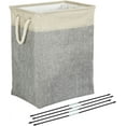 thumbnail image 1 of Cesto para la Ropa Sucia, Cesto para la Ropa Sucia con Asas, Cesto para la Ropa Sucia, 42 x 31 x 50, Bolsa para Ropa, Plegable, Gris, 1 of 5