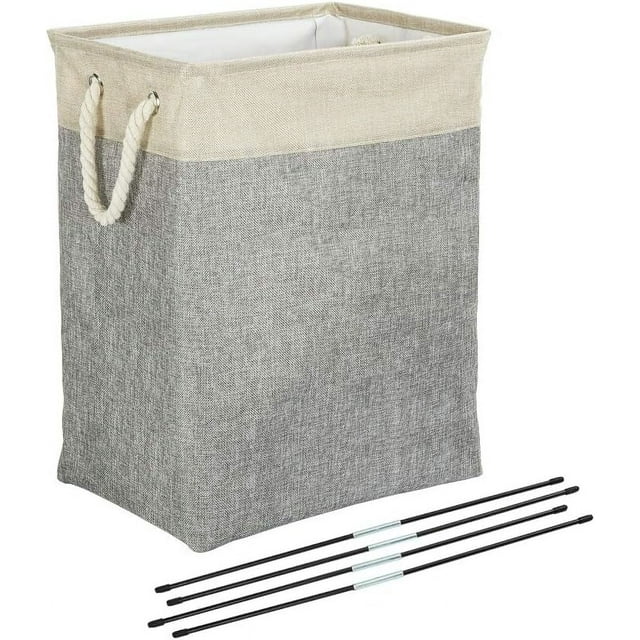 Cesto para la Ropa Sucia, Cesto para la Ropa Sucia con Asas, Cesto para la Ropa Sucia, 42 x 31 x 50, Bolsa para Ropa, Plegable, Gris