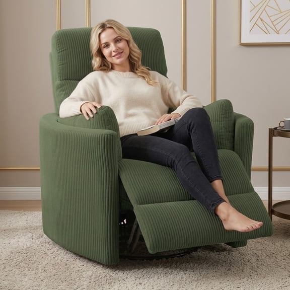 Glider Rocking Chair, Nursery Glider Recliner, Nursery Glider Recliner Designed for New Parents in Bedroom, Living Room, Home Theater and RV