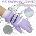 thumbnail image 2 of Kids Winter Gloves, Waterproof Ski Gloves, Warm Fleece Snowboard Gloves for Cold Weather, Snow Gloves for 4-12 Years Old Boys Girls Outdoor Sport, Cycling, Skiing, As Stocking Stuffers, 2 of 7