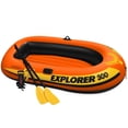 thumbnail image 2 of Intex Explorer 300 Inflatable Fishing 3 Person Raft Boat w/ Pump & Oars (6 Pack), 2 of 6