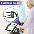 thumbnail image 3 of MedaCure Steel Rollator Walker with Seat – Black Height Adjustable Walkers for Seniors Hand Grips, Padded Seat – 300 lb Capacity, 3 of 7