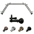 thumbnail image 1 of Cornelia 13/16" Double Bay Window curtain rod Adjustable 20"-36", 38"-72" - Black,(ABay-87-2D), 1 of 4