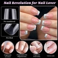 thumbnail image 3 of Puntas de gel Fake Nails LuckForever, 240 unidades, cortas y cuadradas, de cobertura completa, 3 of 7