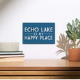 thumbnail image 2 of Echo Lake, Pennsylvania, Echo Lake is My Happy Place, Simply Said, Blue Birch Wood Wall Sign (6x9 Rustic Home Decor, Ready to Hang Art), 2 of 5