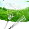 thumbnail image 2 of Wchiuoe Retractable Non-slip Handle Leaf Rake, Garden Rake, For Agriculture Yard, 2 of 8