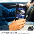 thumbnail image 3 of Police Gift for Men, 20 oz Insulated Tumbler with Lid and Straw - Ideal Graduation or Retirement Gift for Police Officers, Police Academy, Policeman and Policewoman, 3 of 6