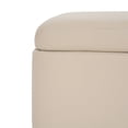thumbnail image 4 of Christopher Knight Home PU Upholstered Storage Ottoman Bench with Solid Wood Legs, Beige, 4 of 10