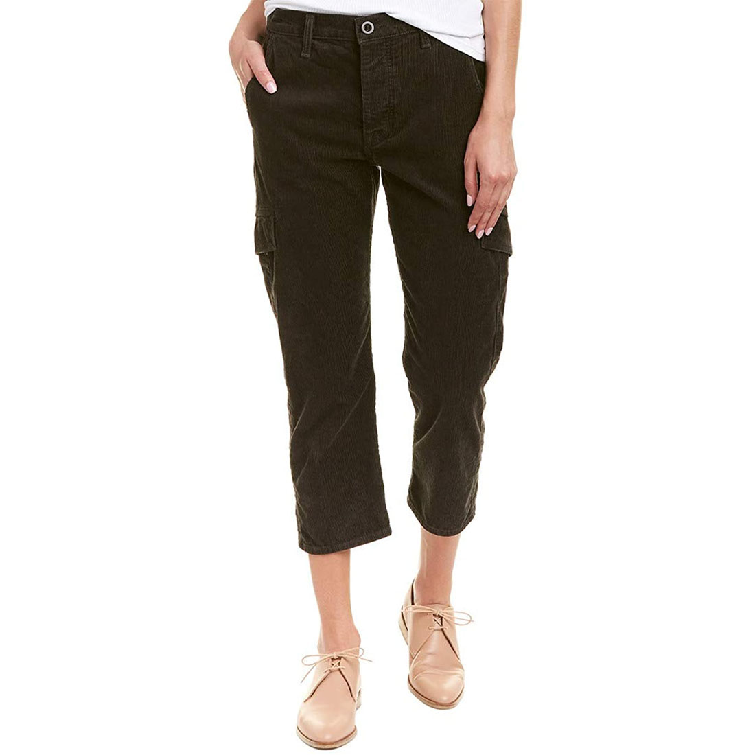 Corduroy Flight Cargo Pants, Grey 