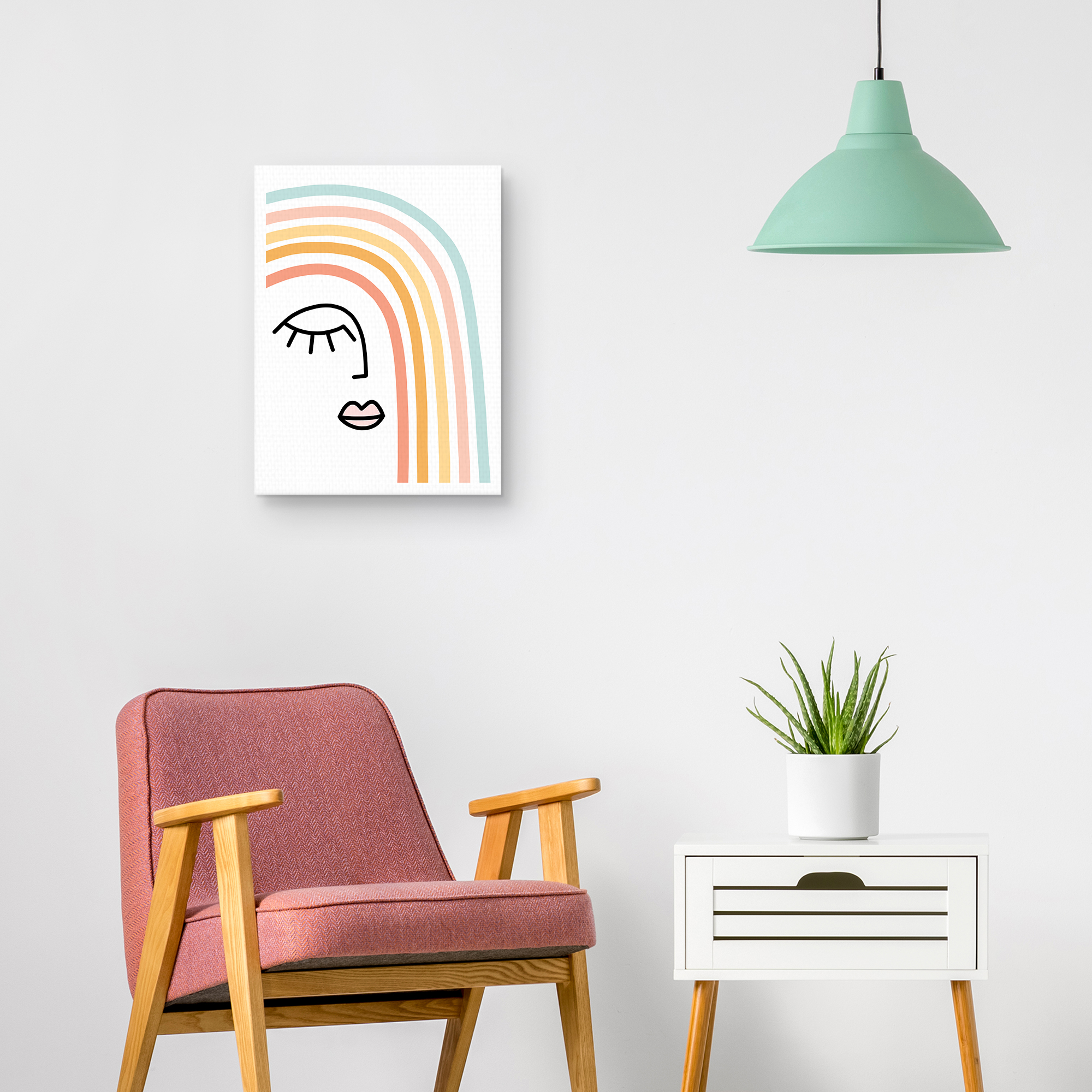Rainbow State of Mind by Dominique Vari Canvas Art Print