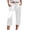 White, variant on felwors Women's Satin Capri Pants High Rise Cropped Lounge Trousers with Pockets Sheen(Wine, XXL)