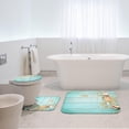 thumbnail image 5 of Beach Seashell Bathroom Rug Set of 3, 3 Pieces Bath Mats Set, Summer Non-Slip Washable Cover Floor Rug Decorations for Kitchen Bathroom Bedroom, 5 of 5