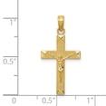 thumbnail image 3 of FB Jewels 14K Yellow Gold Beveled Tipped Crucifix Pendant, 3 of 4