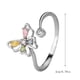 thumbnail image 3 of Anillos para mujer, regalos para mujer Anillo de diamantes con ajuste de gramo abierto y circonita recortada para mujer El anillo, 3 of 5