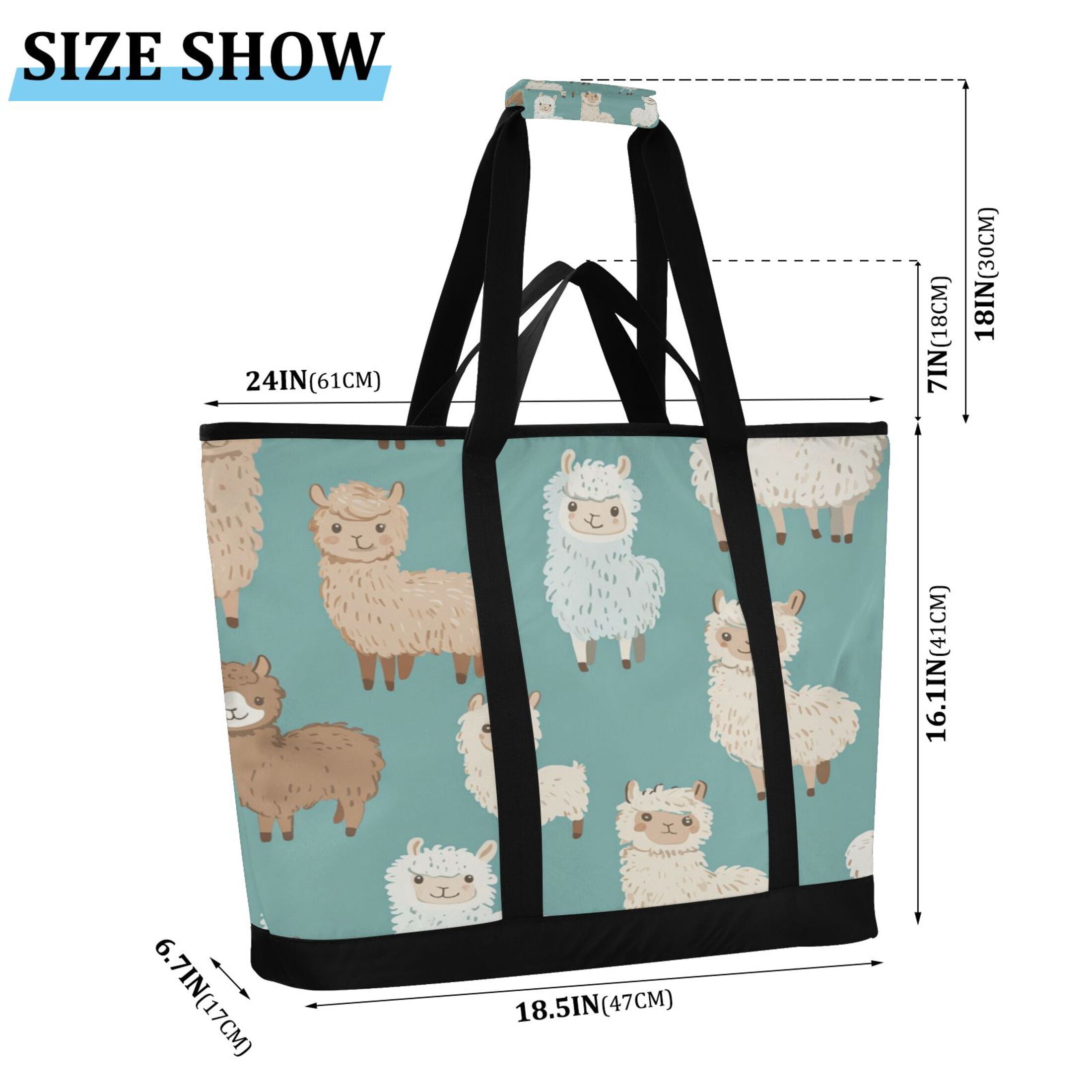 Large Hand-held Ice Pack Picnic Bag Insulation and Refrigeration Suitable for Shopping Picnics and Camping Super Cute Sheep