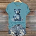 thumbnail image 1 of Tejiojio Women's Animal Printed T-shirt Casual Round Neck Short Sleeve Blouses S-2XL, 1 of 4