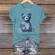 thumbnail image 1 of Tejiojio Women's Animal Printed T-shirt Casual Round Neck Short Sleeve Blouses S-2XL, 1 of 4