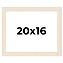 20x16 Frame White Real Wood Picture Frame Width 1.5 inches | Interior Frame Depth 0.5 inches | Barn