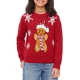 thumbnail image 2 of Actgleam Girls Christmas Sweaters Holiday Winter Boys Long Sleeve Crewneck Pullover Knit Tops,11-12Year, 2 of 9