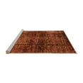 thumbnail image 2 of Ahgly Company Machine Washable Indoor Square Abstract Orange Modern Area Rugs, 8' Square, 2 of 4