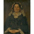 thumbnail image 2 of Benno Fischer 12x14 Gold Ornate Wood Frame and Double Matted Museum Art Print Titled - Portrait of a Woman (1856), 2 of 4