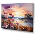 thumbnail image 2 of Designart "Sunset Amongst Wildflowers" Wildflowers Canvas Art Print, 2 of 7