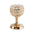 thumbnail image 1 of Candelabro de cristal para decoración de dormitorio y aniversario Dorado S, 1 of 6