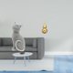 thumbnail image 2 of Figura Decorativa De Calabaza De Gato De Resina, Adorno Coleccionable Para Entrada, Estantería, Sala De Estar, Dormitorio, Decoración Del Festival De Primavera, Centro De Mesa Multifuncional, 2 of 8