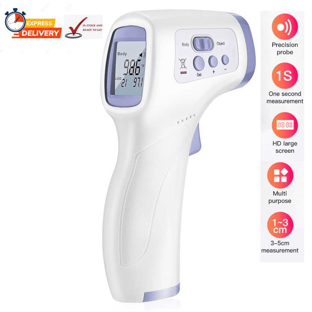 Details about   NEW Infrared Digital Thermometer Non-Contact Forehead Body Temperature Gun UK 